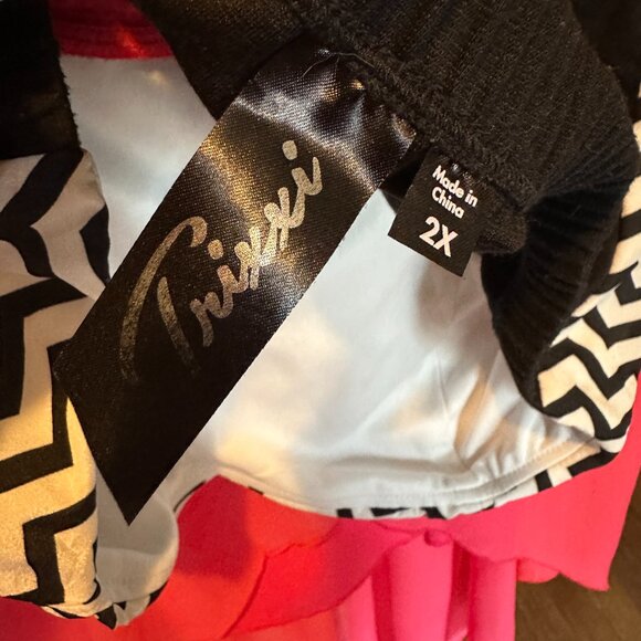 Trixxi Chevron Bodice High/Low Dress Juniors Plus size 2X - Picture 9 of 12